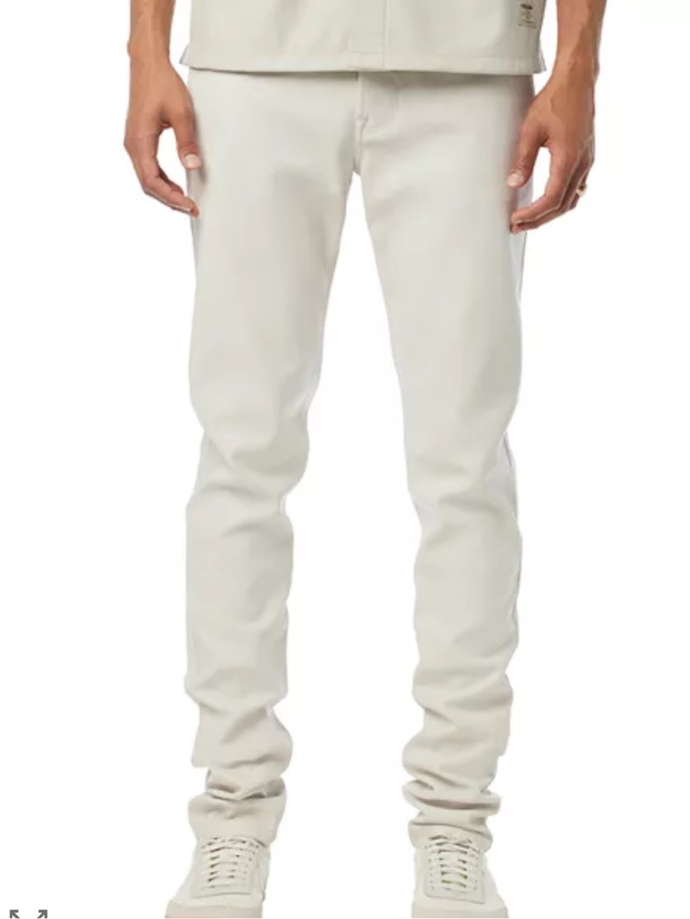 Hudson Zack Skinny Jeans in Iceland white